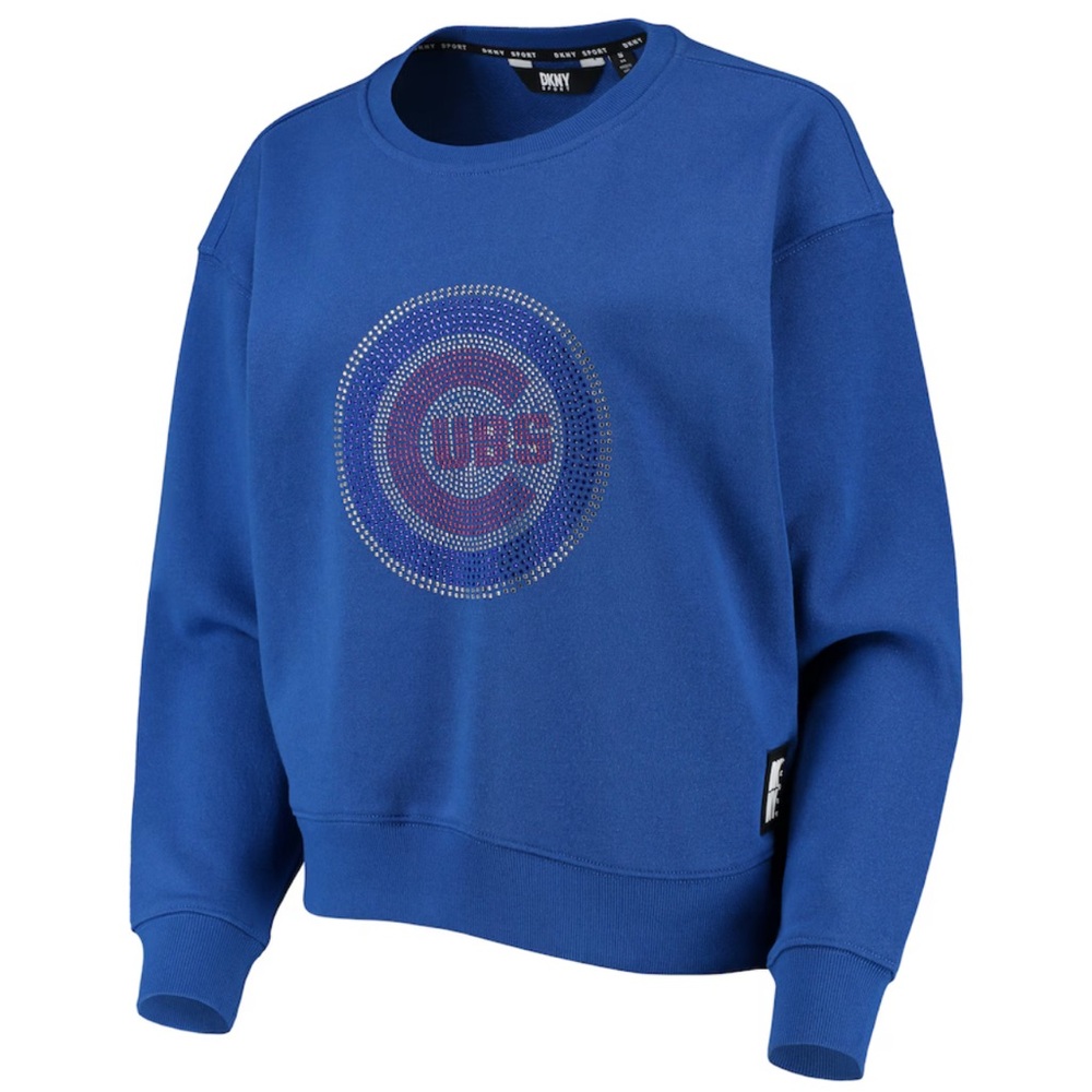 Chicago Cubs DKNY sport Women's Blue Crewneck Sweatshirt NWT